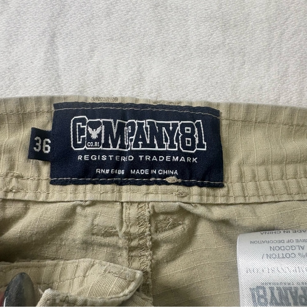 Y2K Company 81 Cargo Shorts Mens 36 Khaki Utility Skate Streetwear - Picture 3 of 14
